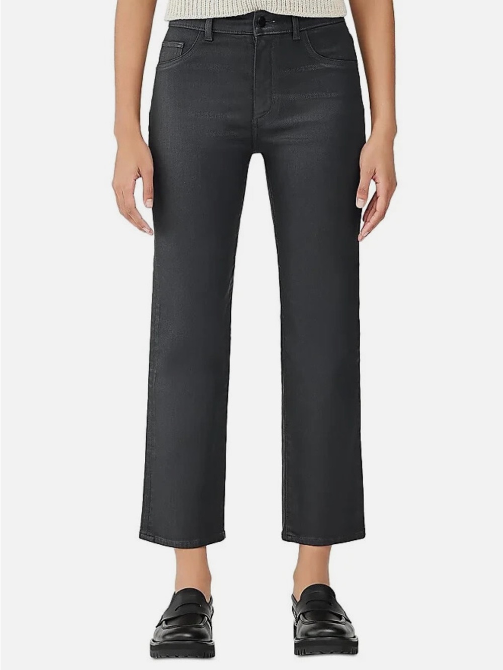 DL1961 Patti Straight High Rise Vintage Ankle Jeans in Sharkskin
